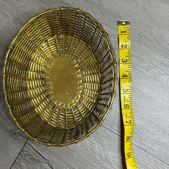 Vintage- India- Brass Woven regency- decor - golden- retro - Picture 8 of 10